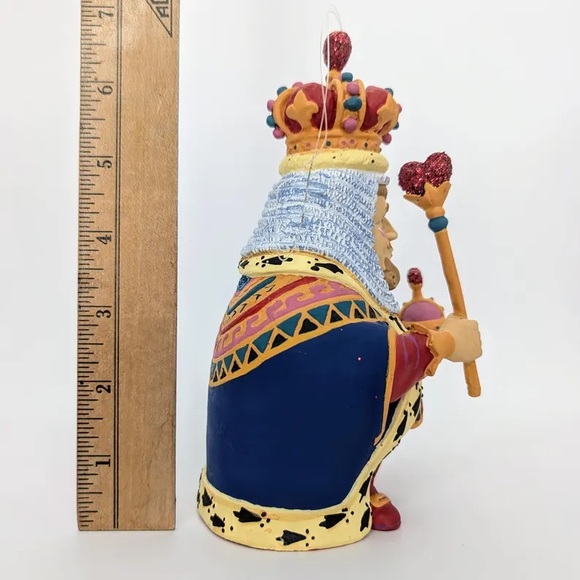 Vtg 90s Department 56 Alice in Wonderland King of Hearts Xmas Ornament - Picture 8 of 9